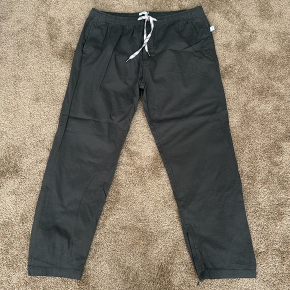 Onia Grey Pull On Straight Leg Casual Drawstring Pant - Picture 1 of 8